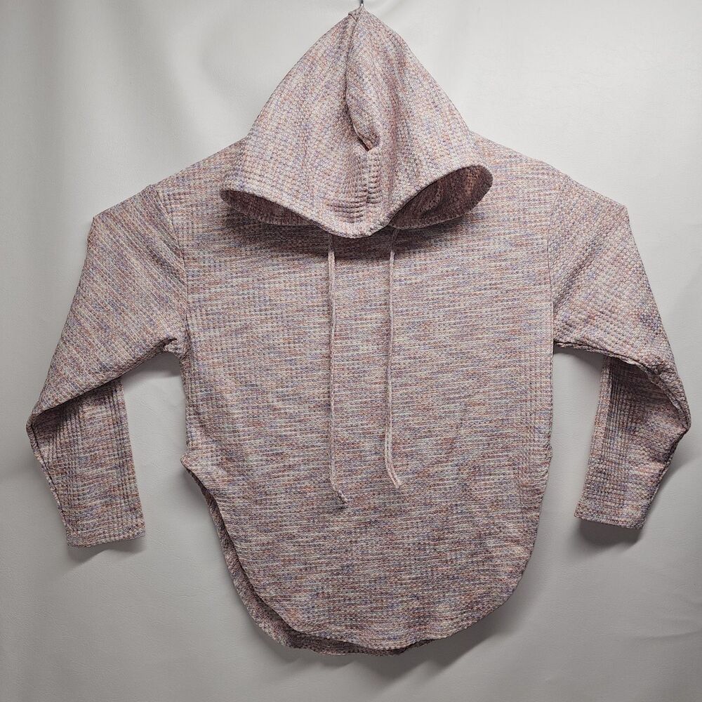 SHEIN Curve Women’s 1XL Multicolor Knit Hoodie Pullover 95% Polyester 5% Elastan